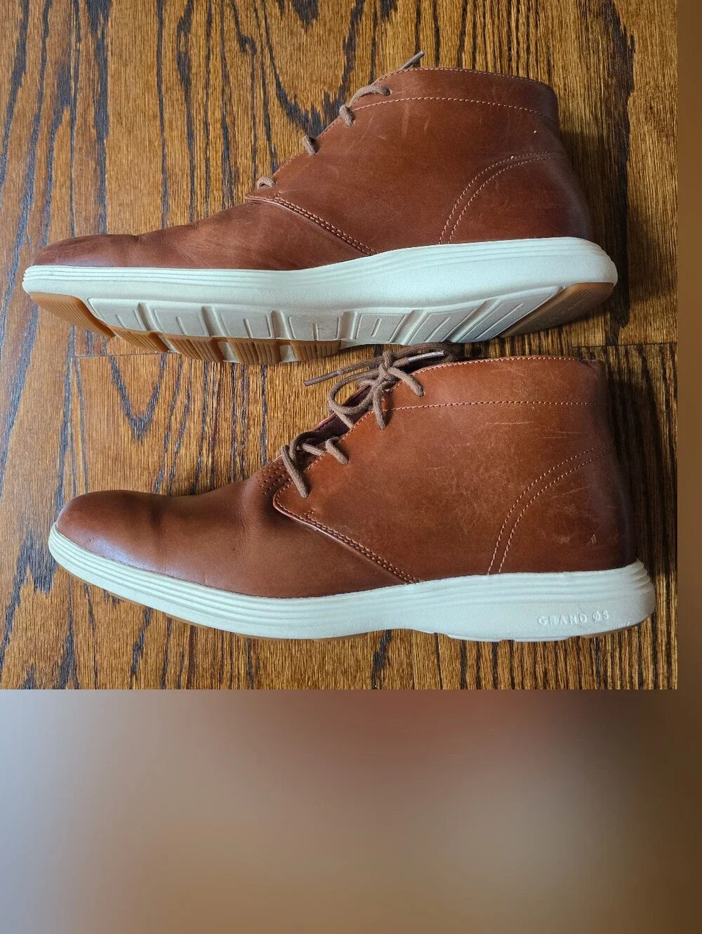 Cole Haan Grand Tour Chukka Boots Mens 10.5 Brown Leather Business Casual Modern